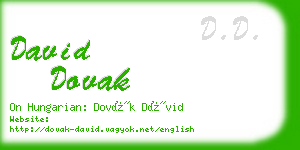 david dovak business card